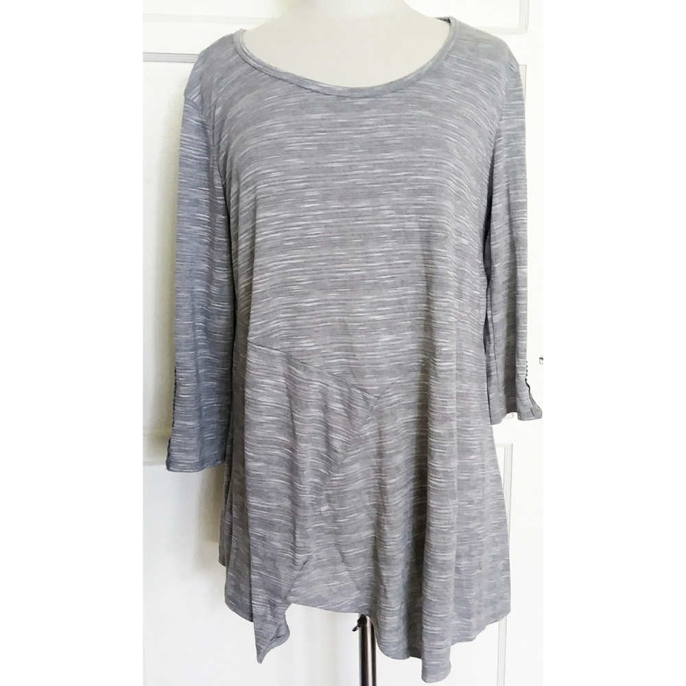 French Laundry Gray asymmetrical top